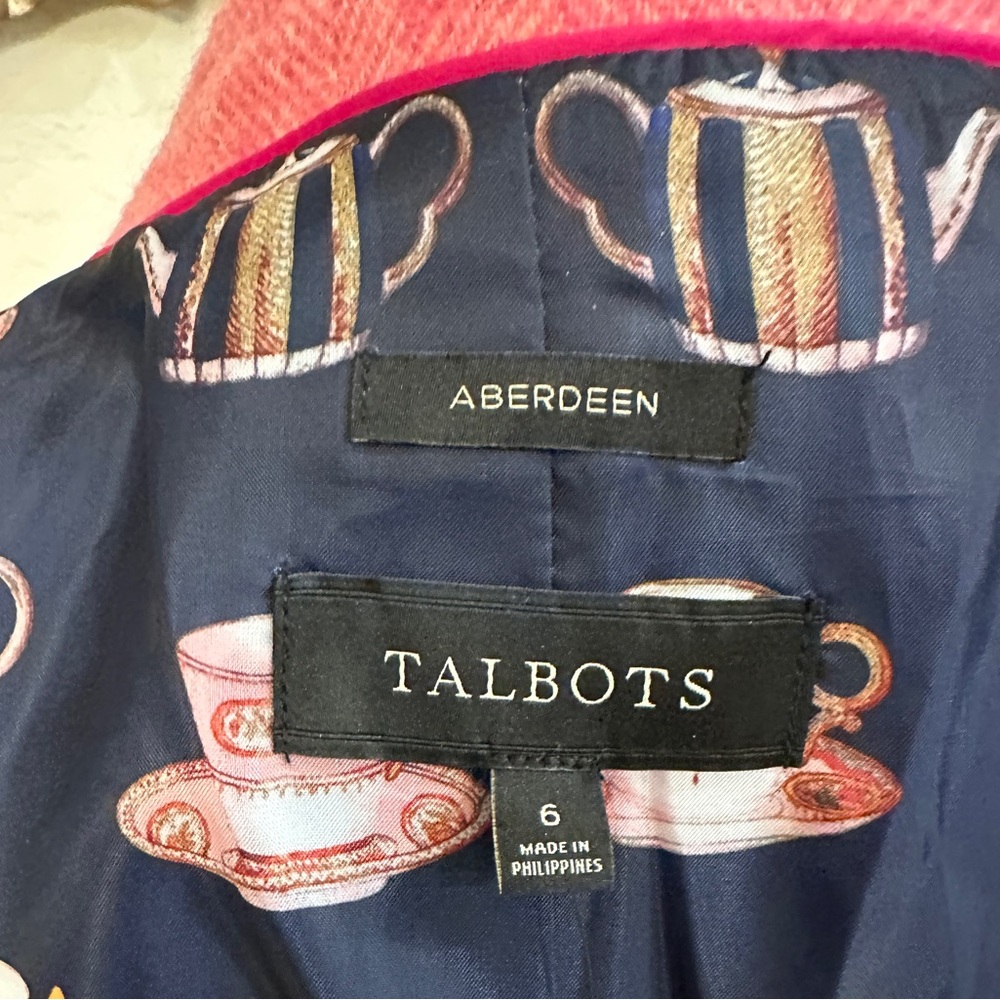 Talbots Pink Wool Blend Blazer Jacket NWT - Picture 10 of 11